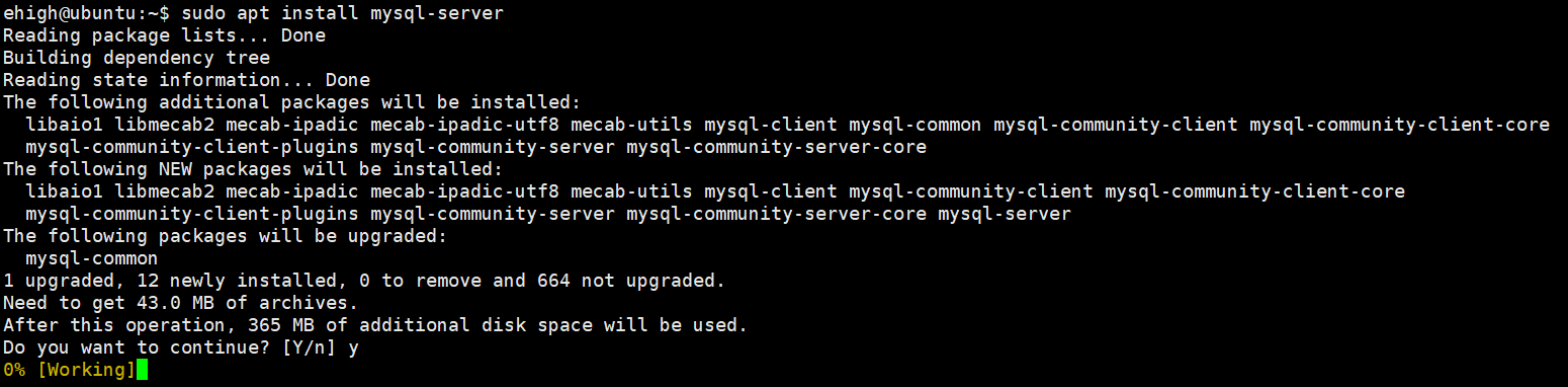 Linux 安装MySQL