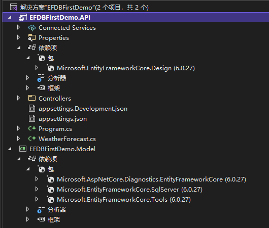 .NET 6 Entity Framework Core Db First（1） 创建模型