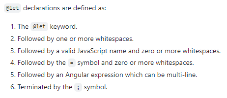 Angular 18+ 高级教程 – Component 组件 の @let Template Local Variables