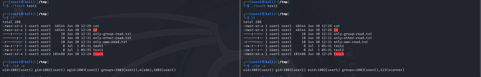 Linux 中 uid、gid、euid、egid、groups 之间的关系