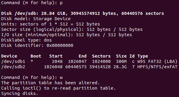 制作Linux系统SD启动卡